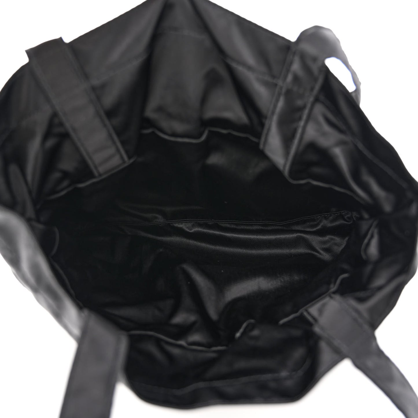 Nylon Grosgrain Large Lifestyle Pouch With Foldable Tote Black