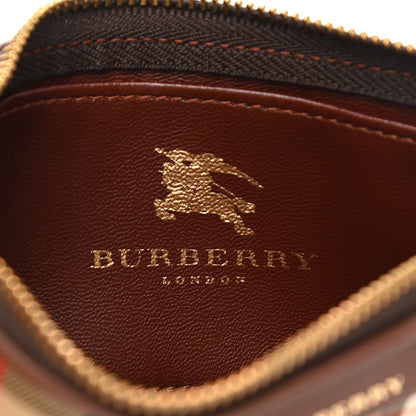 Burberry Haymarket Check Zip Pouch Tan 6 of 6