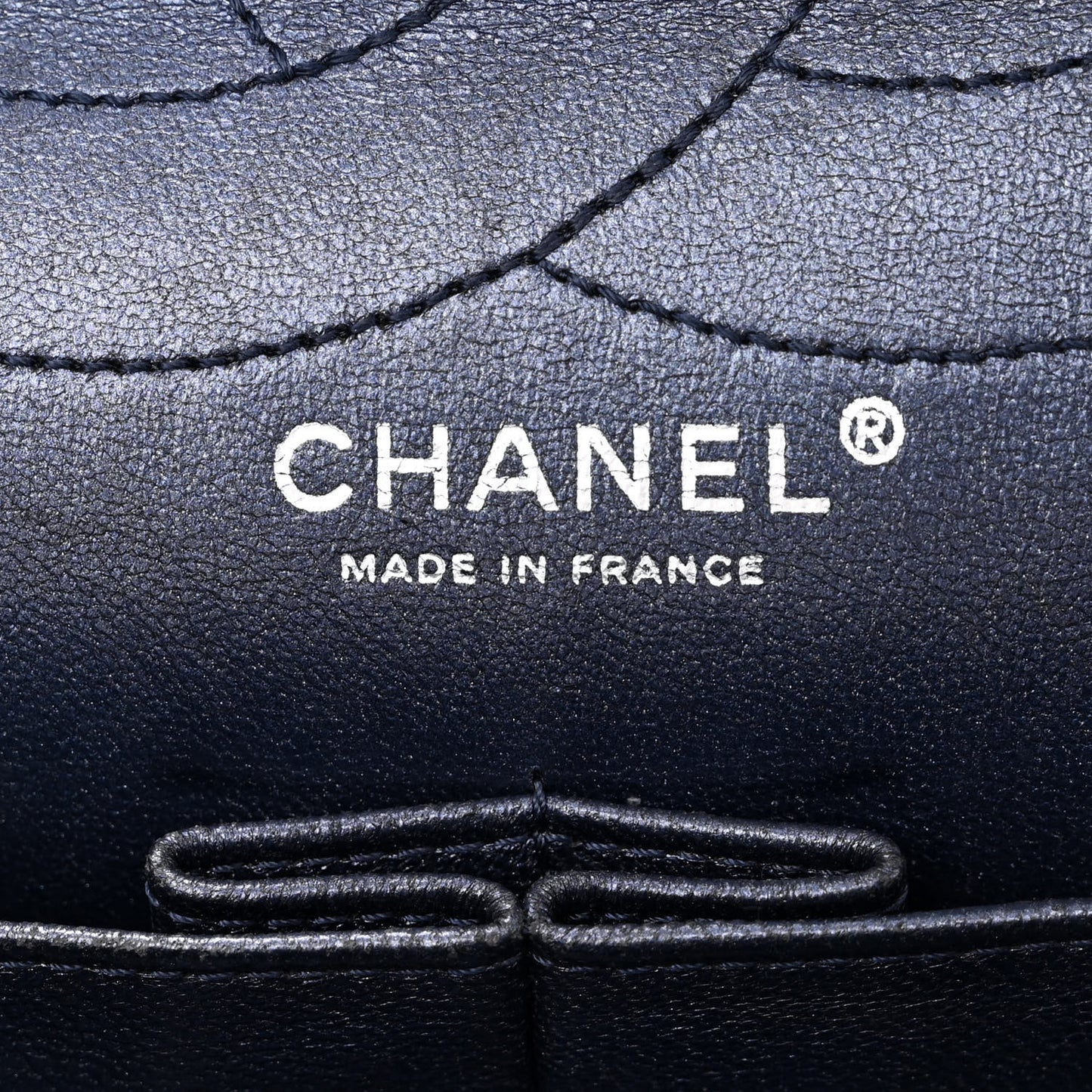 Aged Calfskin Quilted 2.55 Reissue 227 Flap Navy Blue