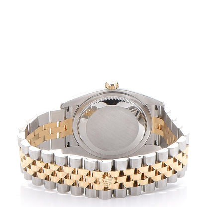 Rolex Stainless Steel 18K Yellow Gold Diamond 36mm Oyster Perpetual Datejust Watch Silver 116233 4 of 11