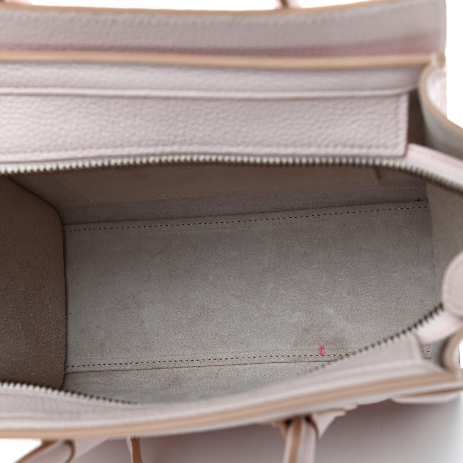 Celine Drummed Calfskin Nano Luggage Pale Pink 4 of 7