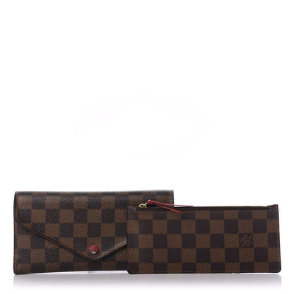 Louis Vuitton Damier Ebene Josephine Wallet Red 2 of 13