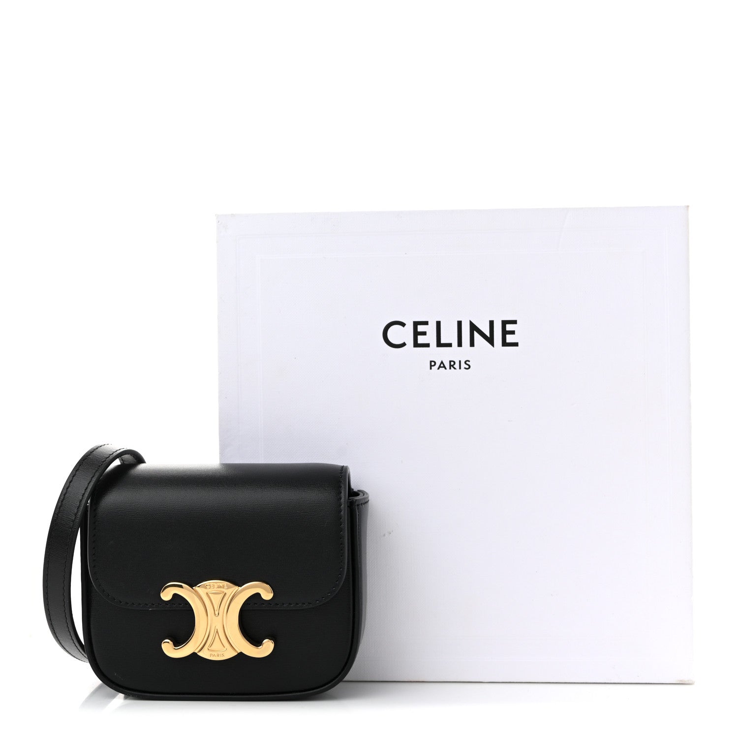 Celine Shiny Calfskin Mini Triomphe Black 11 of 11