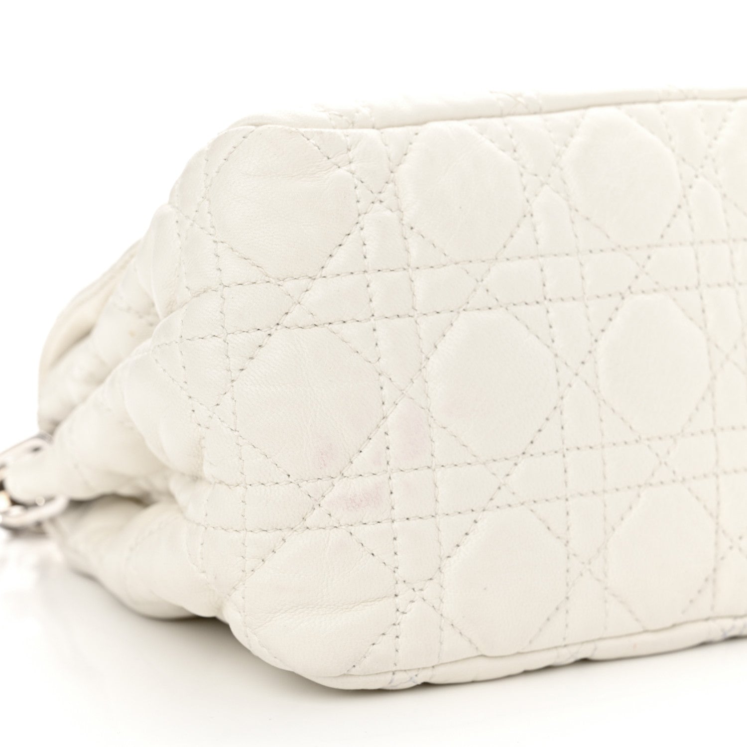 Christian Dior Lambskin Cannage New Lock Flap White 9 of 16
