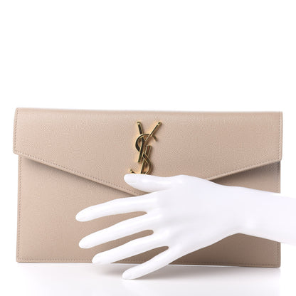 Saint Laurent Grain De Poudre Uptown Pouch Marble Pink 2 of 10