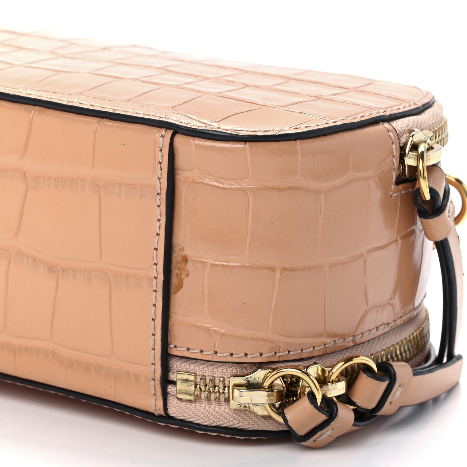 Chloe Calfskin Crocodile Embossed Mini C Vanity Bag Nut 15 of 15