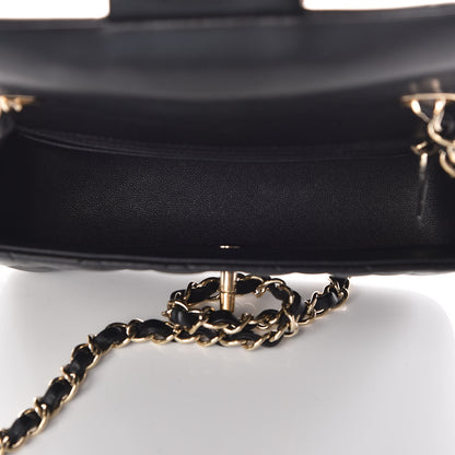 Chanel Lambskin Quilted Valentine Charms Mini Rectangular Flap Black 5 of 9