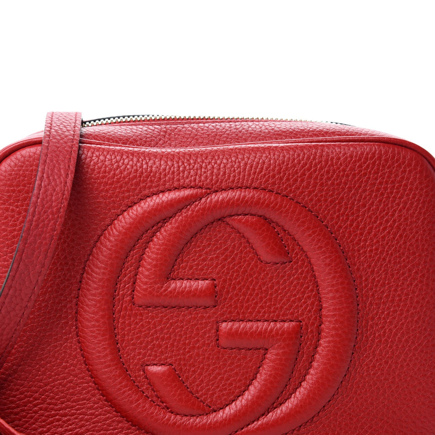 Gucci Pebbled Calfskin Small Soho Disco Bag Tabasco Red 10 of 10