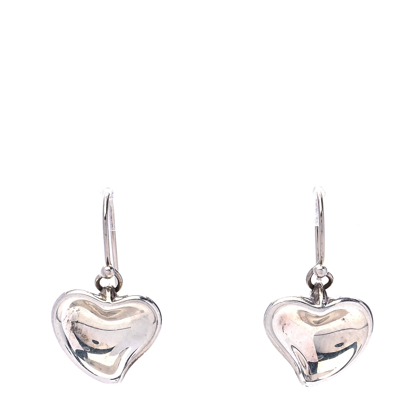 Sterling Silver Elsa Peretti Full Heart Drop Earrings