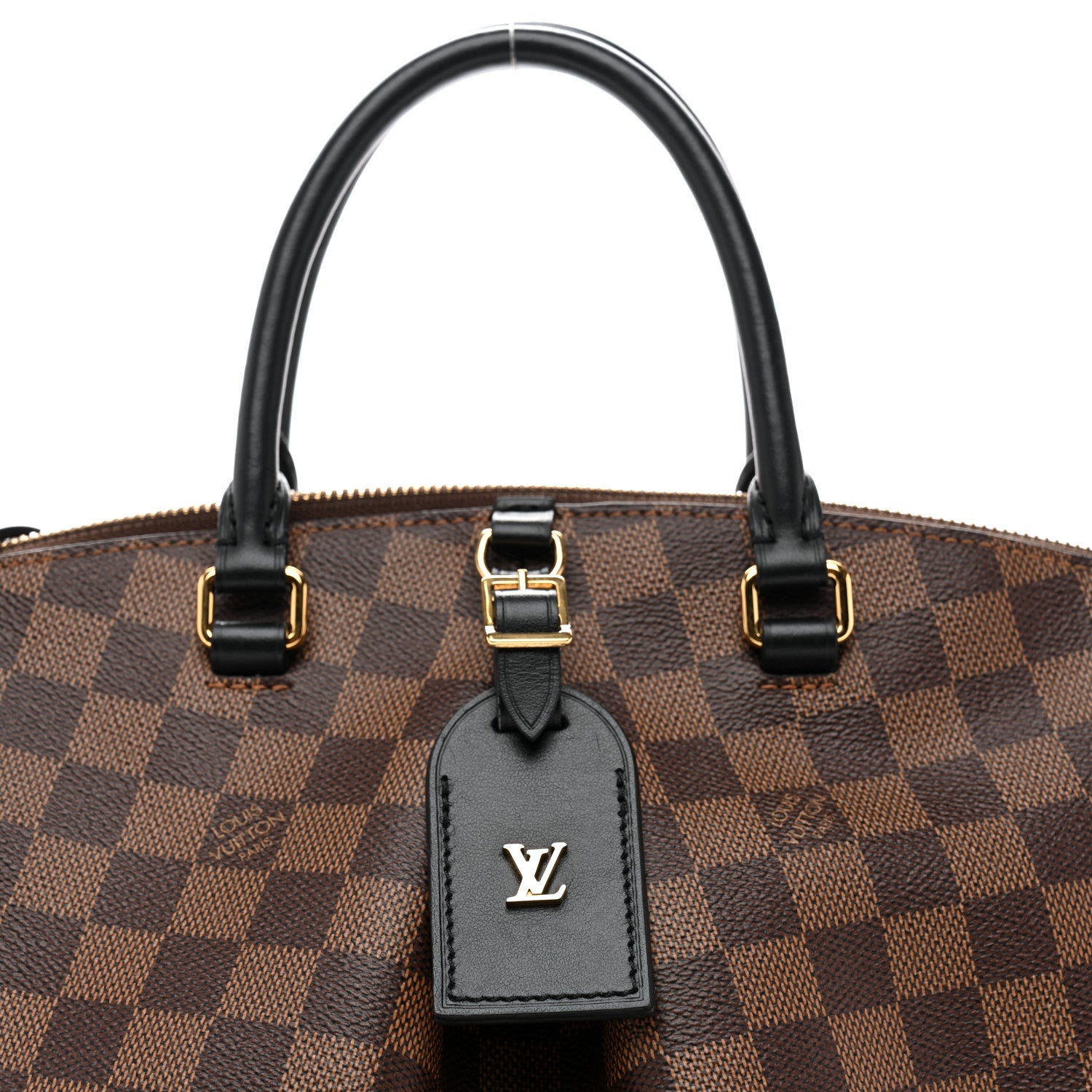 Louis Vuitton Damier Ebene Odeon Tote MM Black 7 of 9