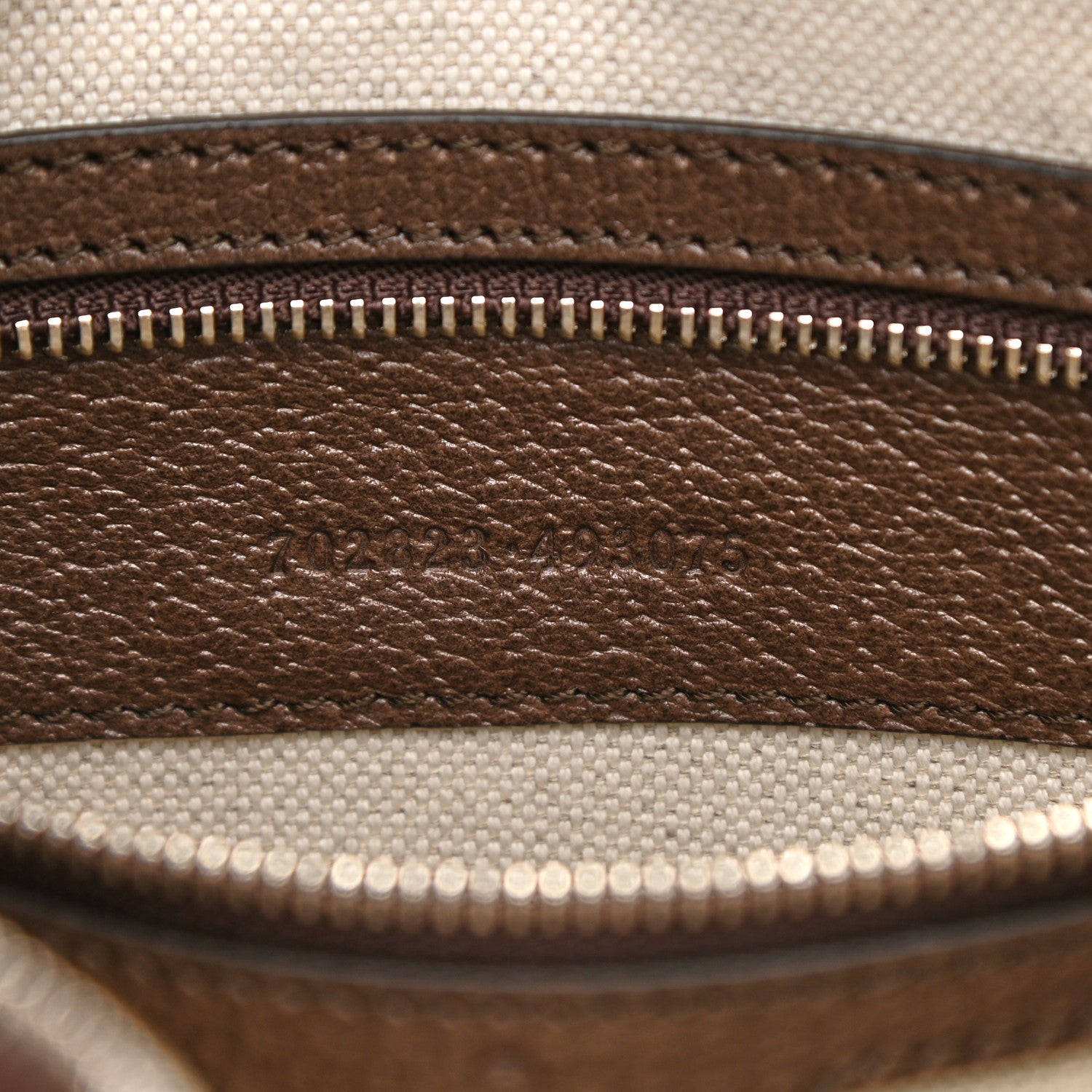Gucci GG Supreme Monogram Textured Calfskin Web Large Attache Shoulder Bag Beige Ebony New Acero 7 of 9