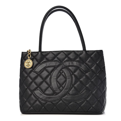 Chanel Caviar Quilted Medallion Tote Black 1 of 12