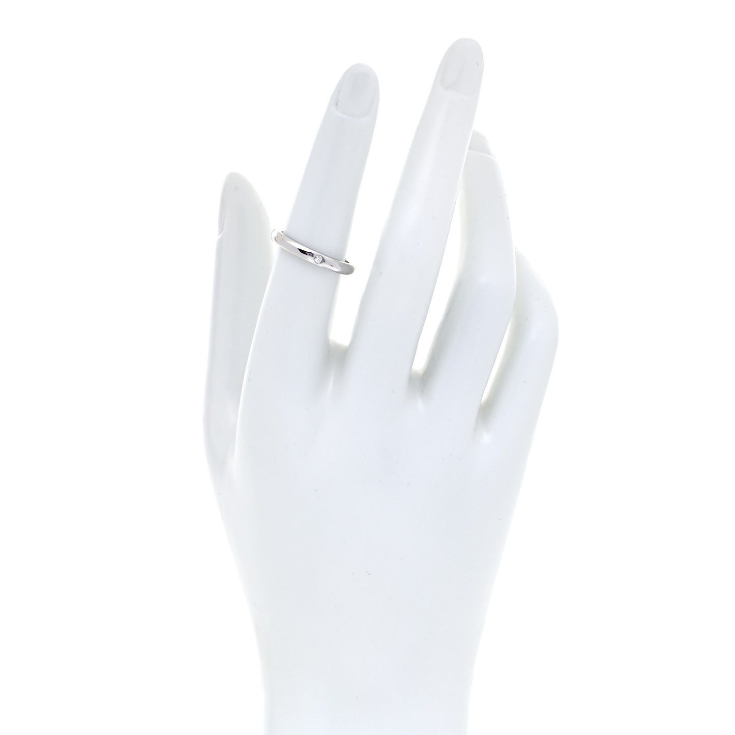 Platinum Diamond Elsa Peretti Band Ring 53 6.5