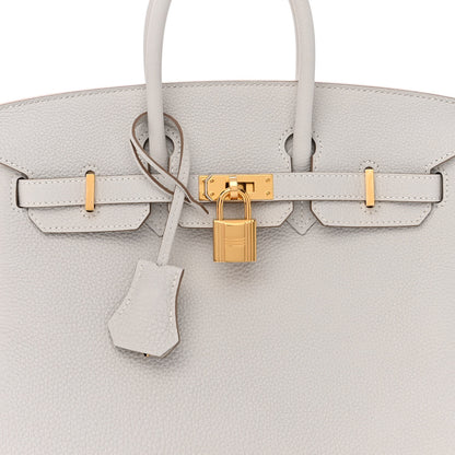Hermes Togo Birkin 25 Gris Pale 7 of 10