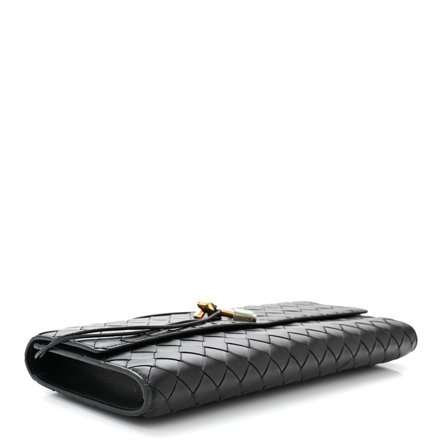 Bottega Veneta Nappa Intrecciato Long Andiamo Top Handle Clutch Black 4 of 9