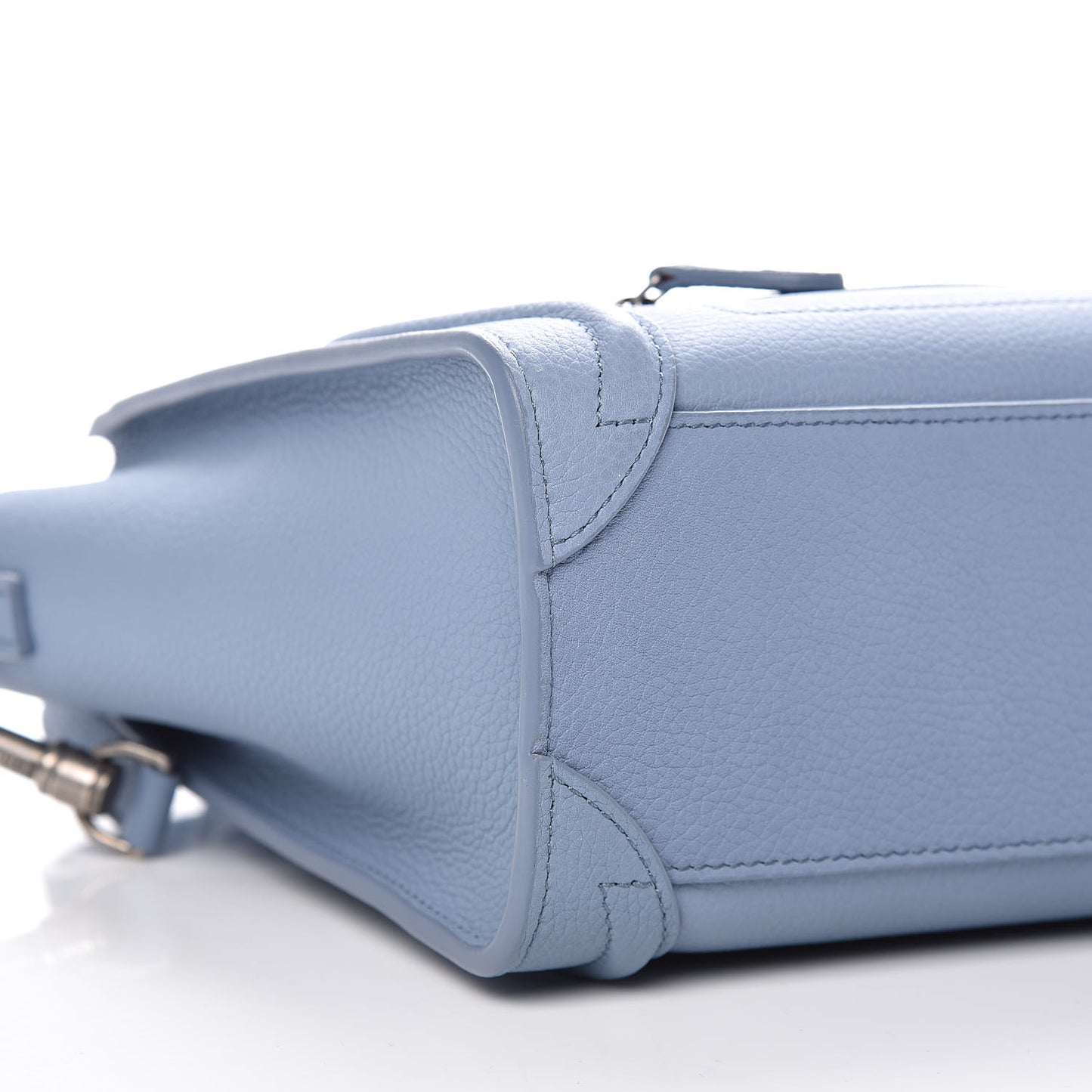 Drummed Calfskin Nano Luggage Blue