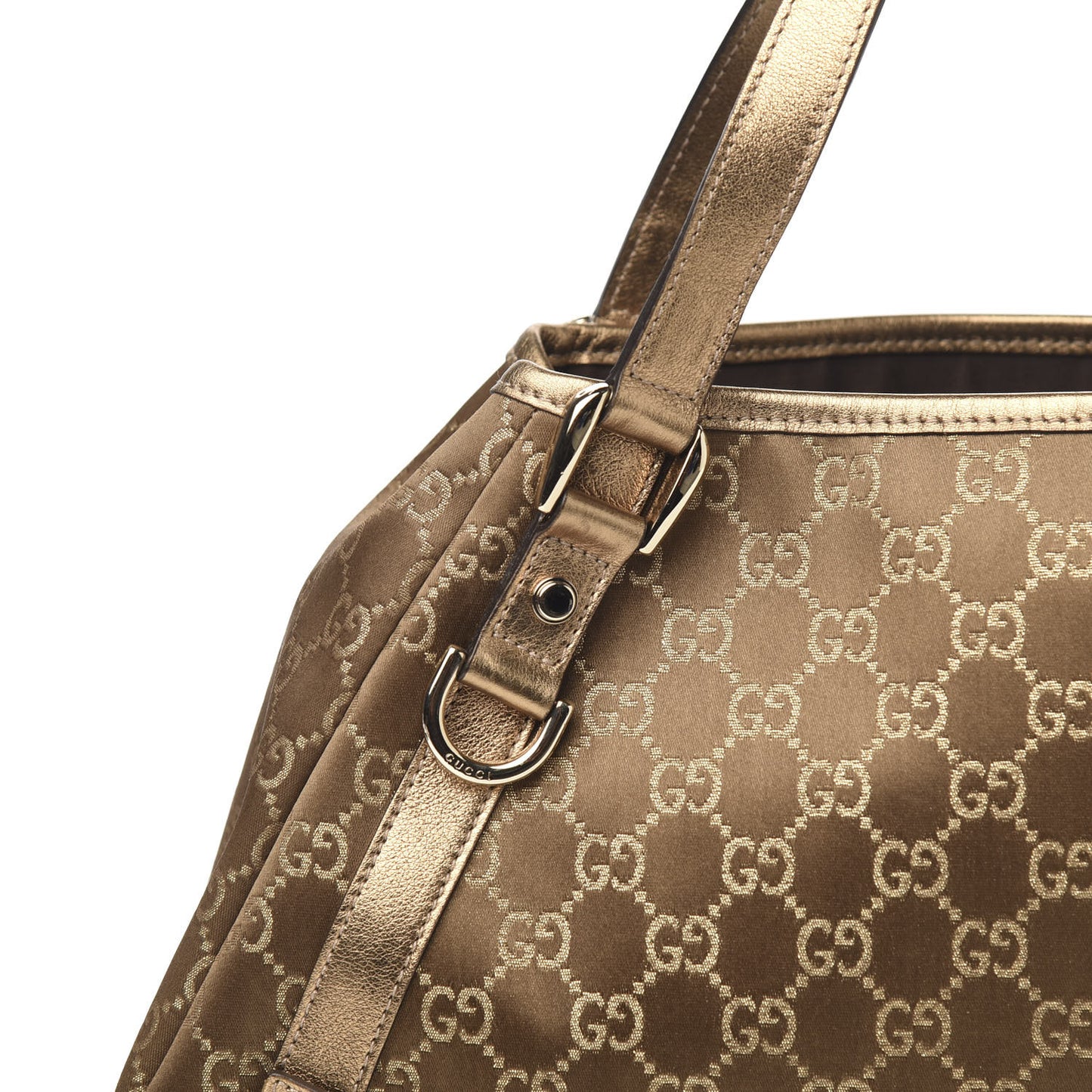 Satin Monogram Medium Abbey Shoulder Bag Bronze