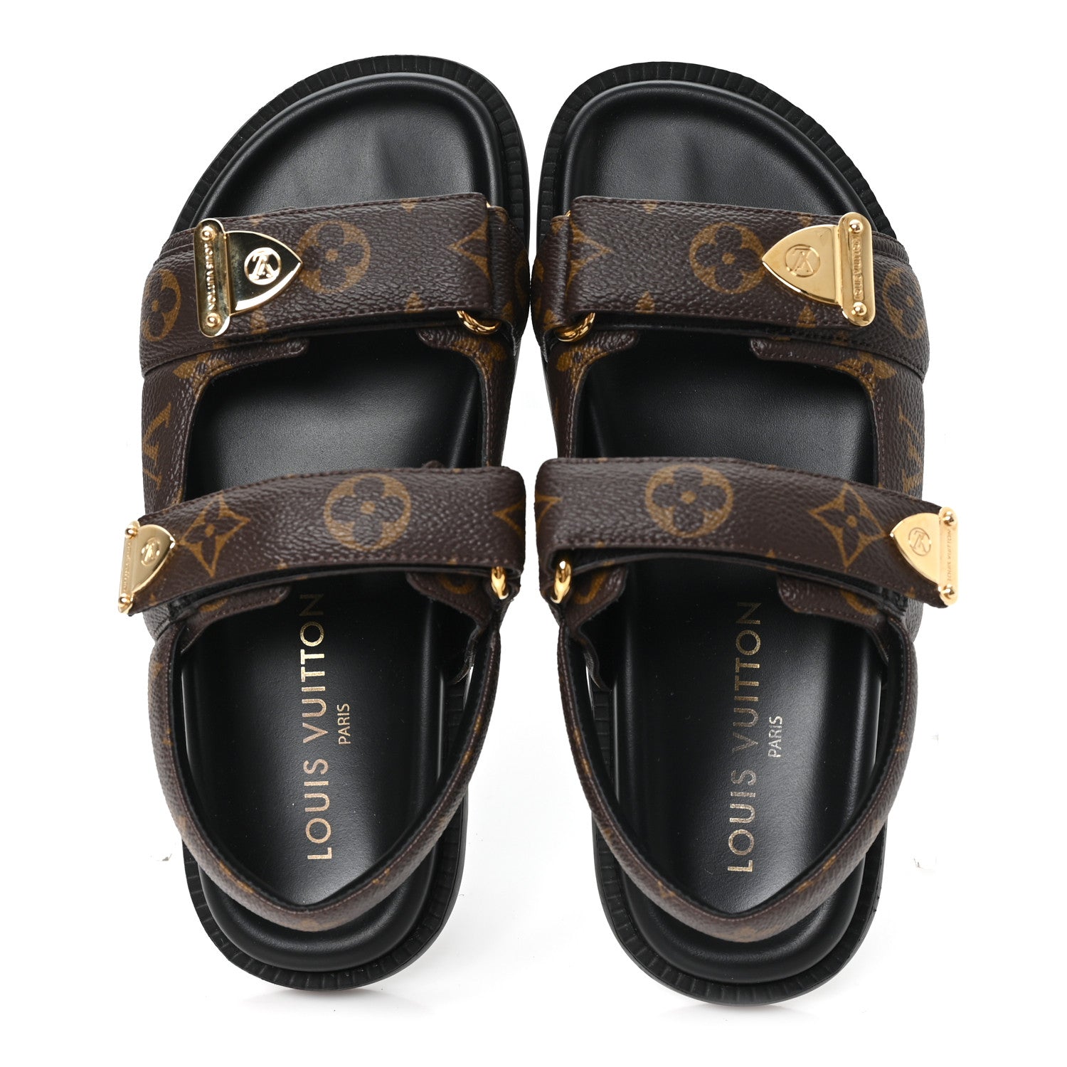 Louis Vuitton Monogram LV Sunset Comfort Flat Sandals 36 Cacao Brown 2 of 10