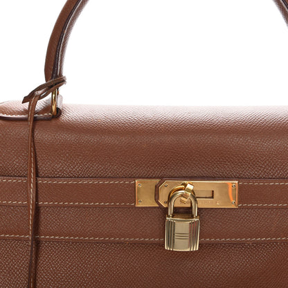 Hermes Courchevel Kelly Retourne 35 Gold 33 of 34