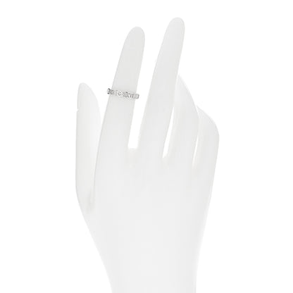 Tiffany 18K White Gold Diamond Atlas Solitaire Band Ring 46 3.75 2 of 5
