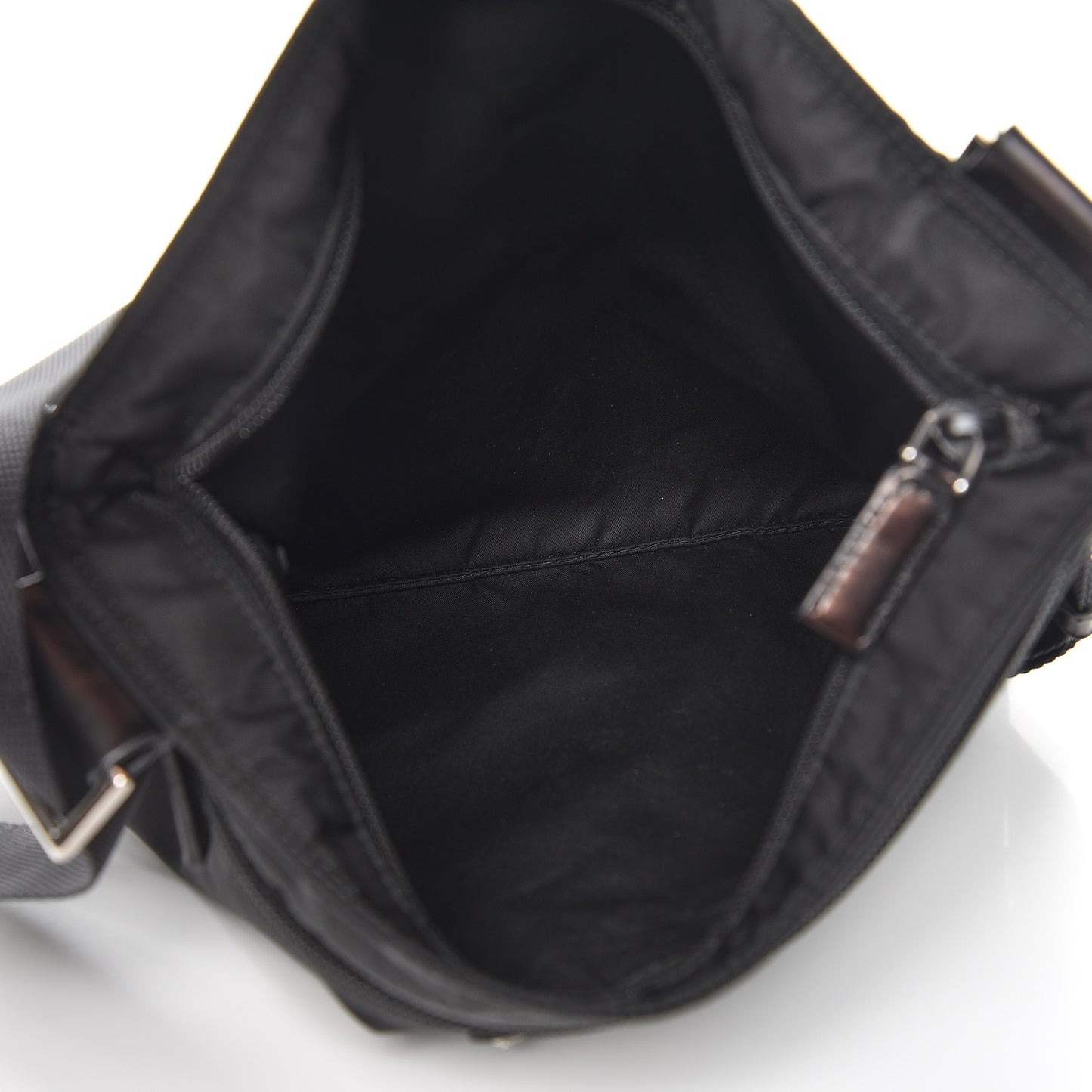 Nylon Vela Flat Messenger Bag Black
