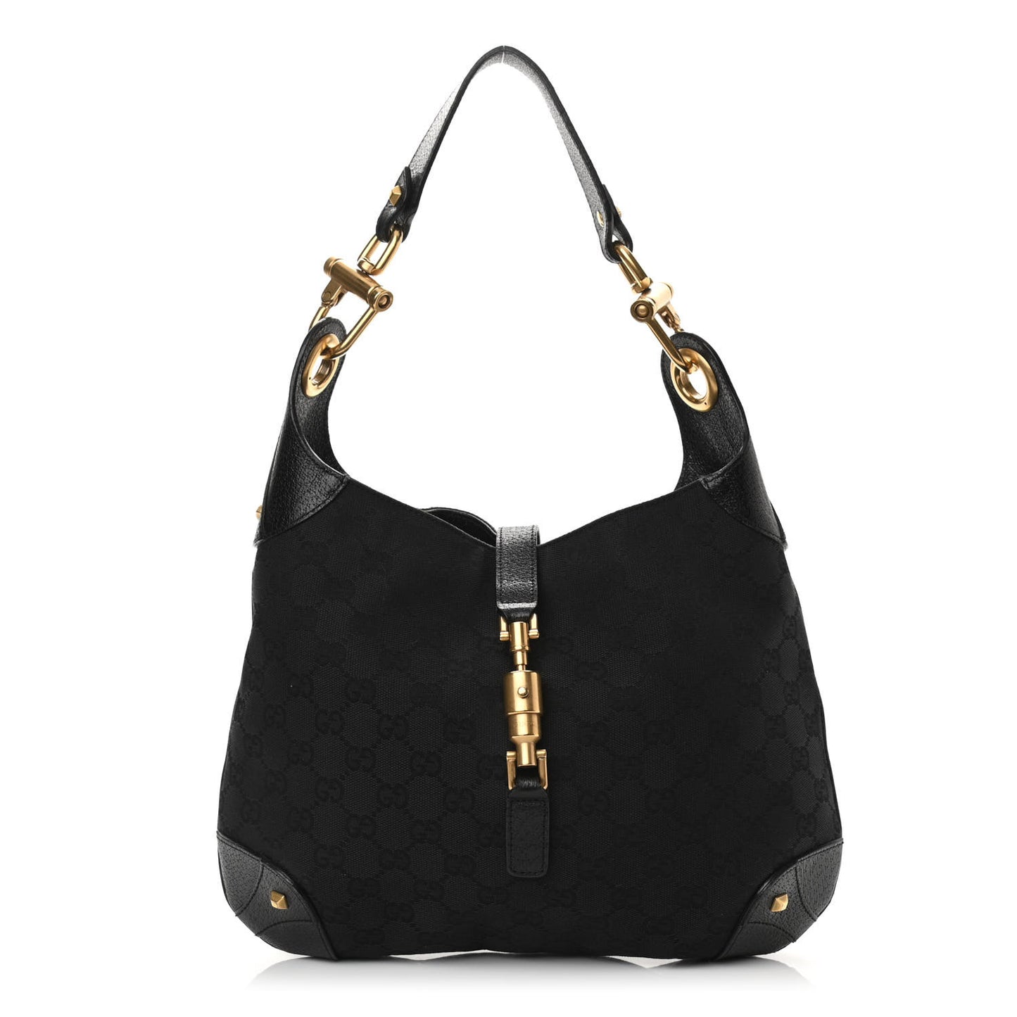 Monogram Piston Lock Jackie O Hobo Black