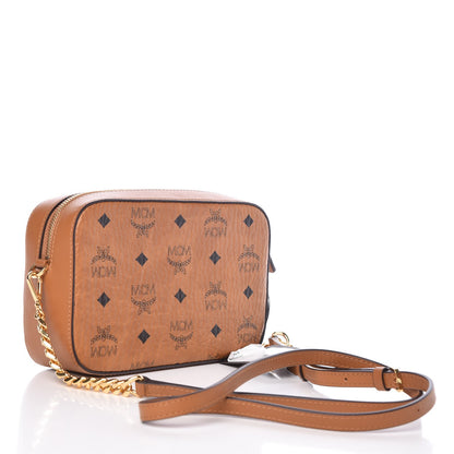 MCM Visetos Camera Crossbody Bag Cognac 3 of 7