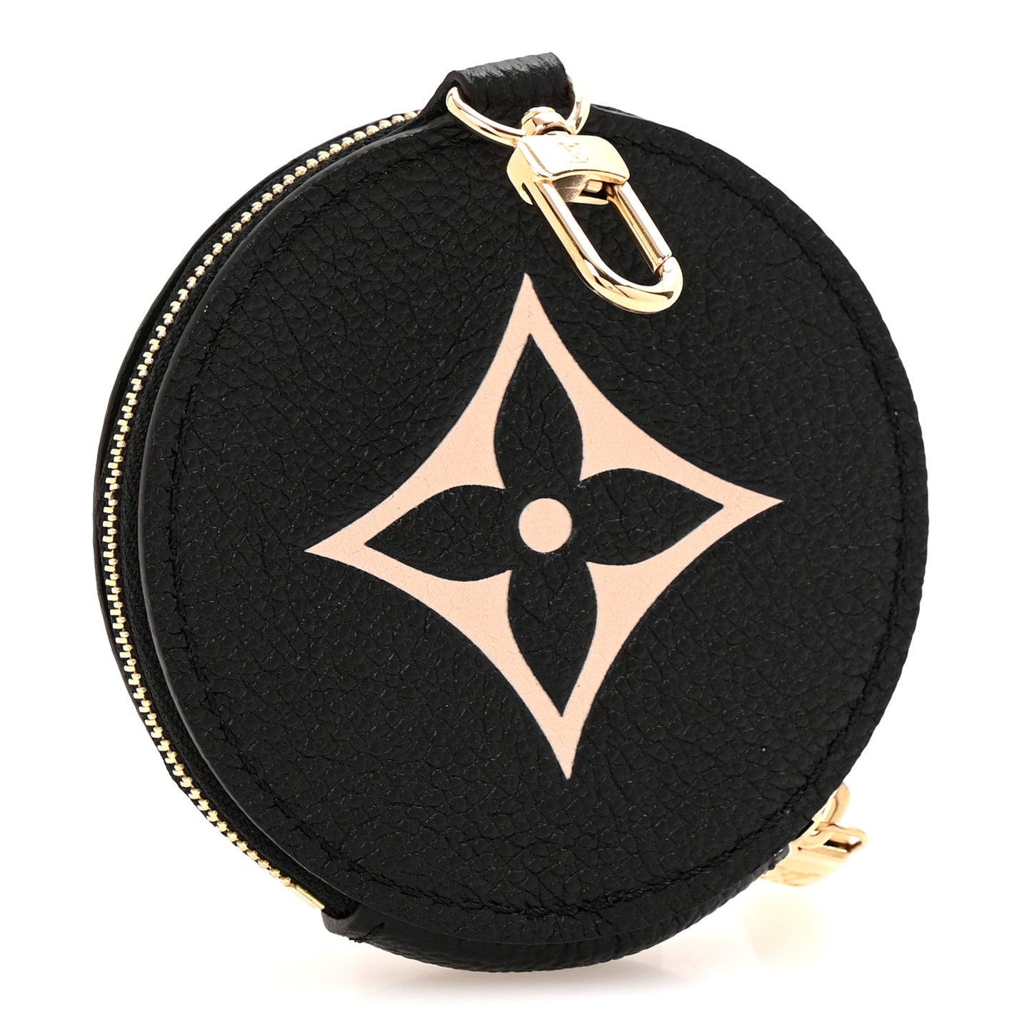 Empreinte Monogram Giant Round Coin Purse Black Beige