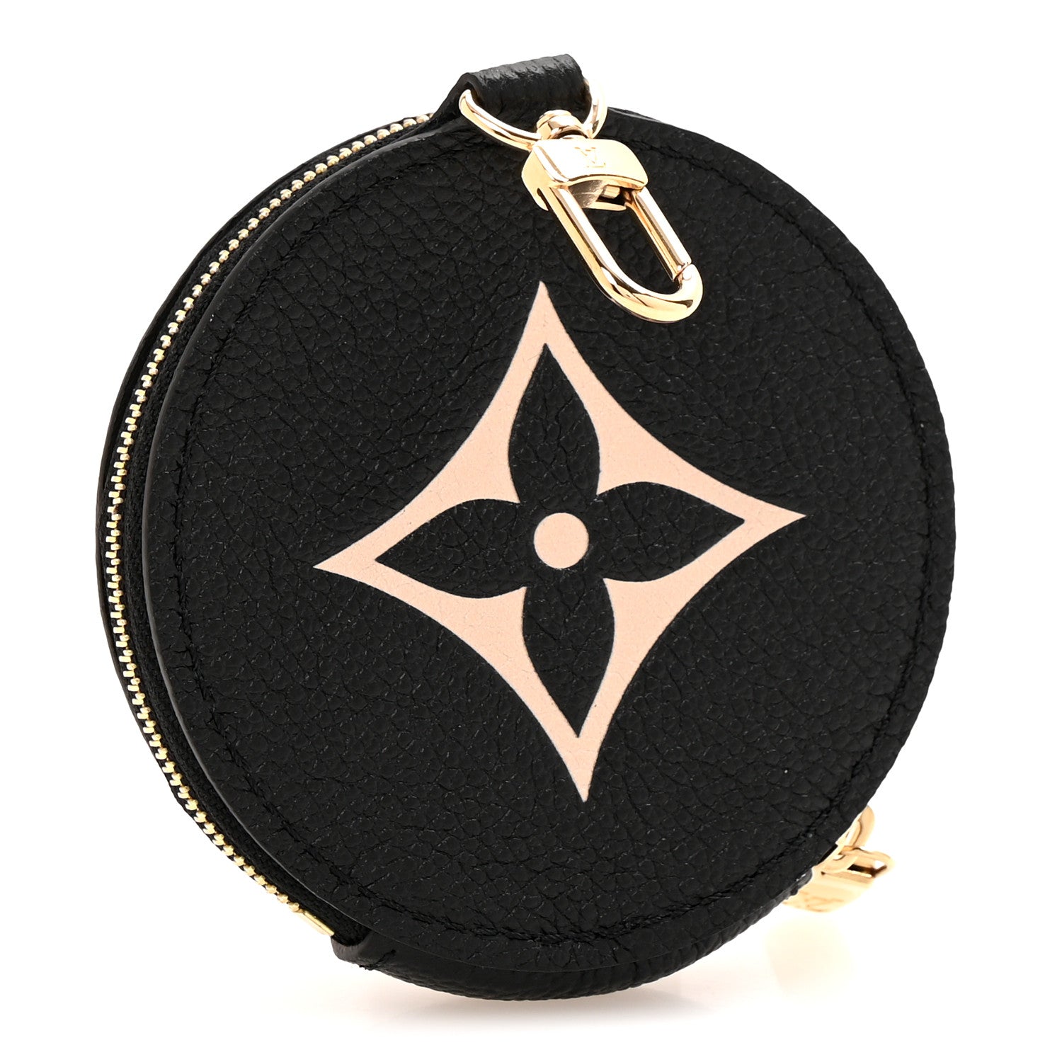 Louis Vuitton Empreinte Monogram Giant Round Coin Purse Black Beige 3 of 7