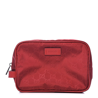 Gucci Nylon Monogram Dolmias Pouch Vibrant Red 1 of 9