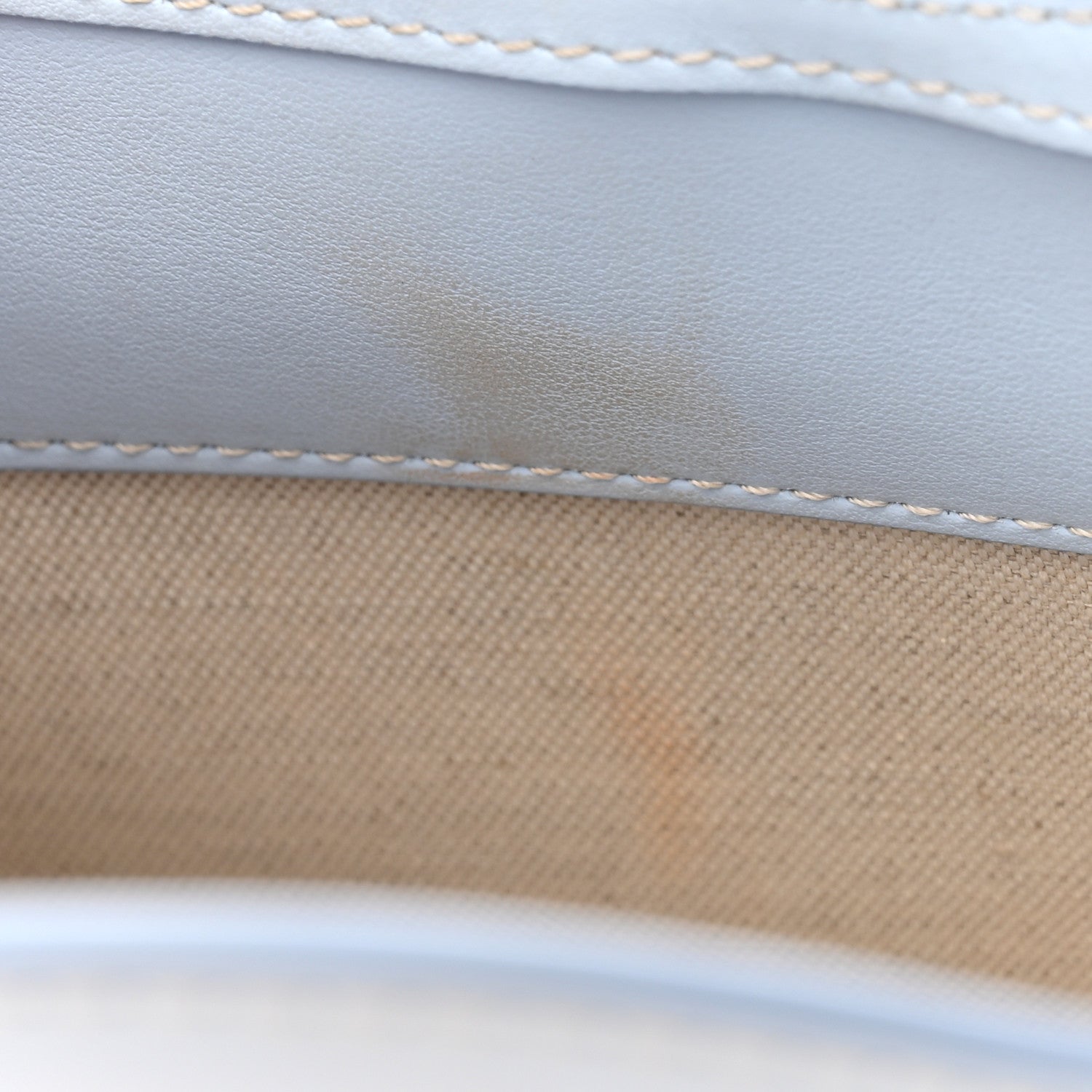 Burberry Canvas Smooth Calfskin Two Tone Mini Pocket Bag Natural Pale Blue 10 of 14