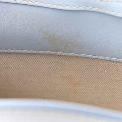 Burberry Canvas Smooth Calfskin Two Tone Mini Pocket Bag Natural Pale Blue 10 of 14