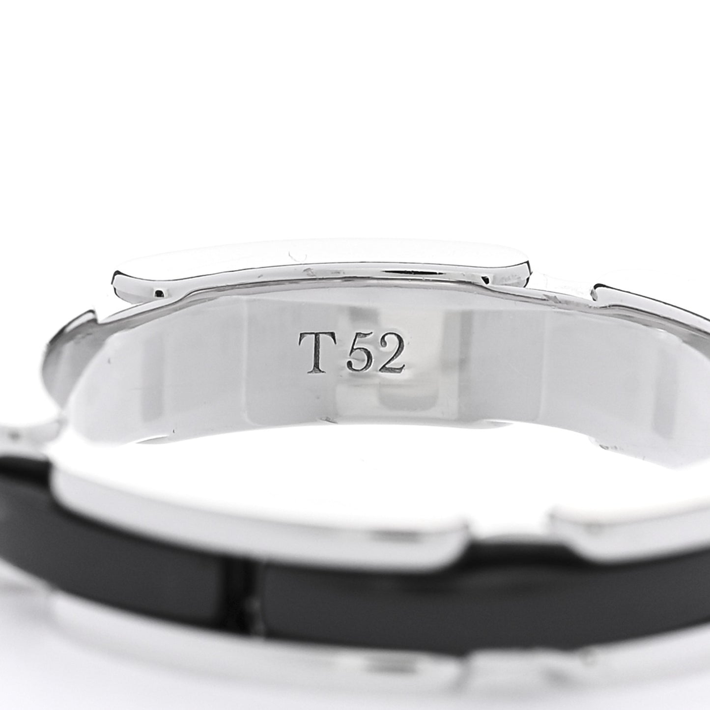 18K White Gold Black Ceramic Small Ultra Ring 59 8.75