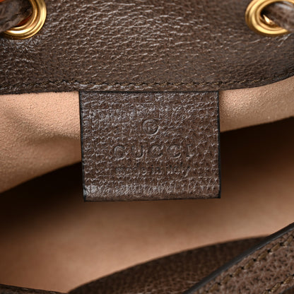 Gucci GG Supreme Monogram Web Mini Ophidia Bucket Bag Brown 6 of 11
