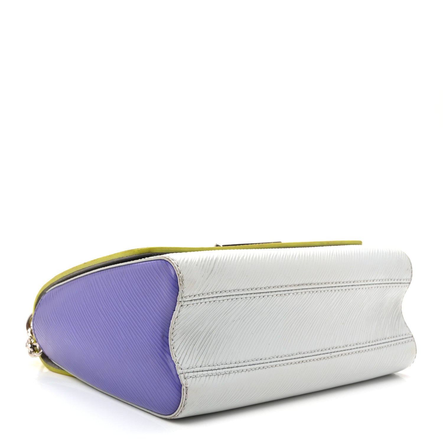 Louis Vuitton Epi Twist Shoulder Bag MM Purple Yellow Grey 4 of 12