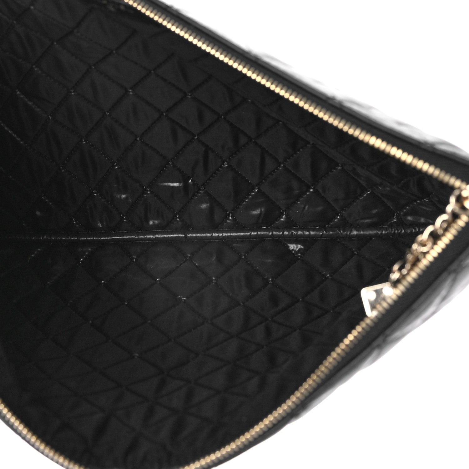 Chanel Lambskin Quilted Large Casino Beauty CC Cosmetic Case Black 5 of 9