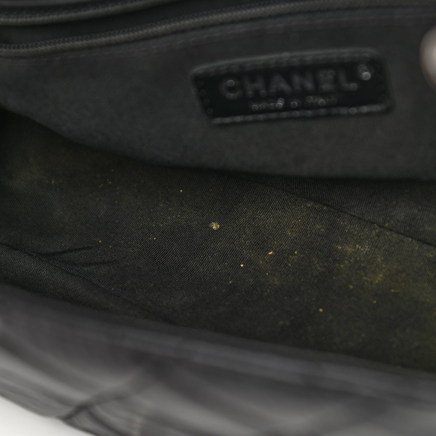 Chanel Crumpled Calfskin Medium Chain All Over Flap Black 11 of 12