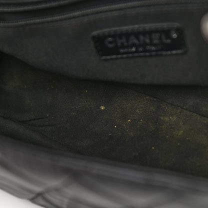 Chanel Crumpled Calfskin Medium Chain All Over Flap Black 11 of 12