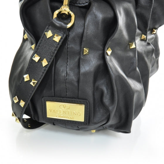 Valentino Garavani Leather XL Maizeon Studded Tote Black 6 of 9