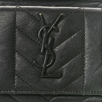 Saint Laurent Sheepskin Matelasse Monogram Monochrome East West Rider Bag Black 8 of 10