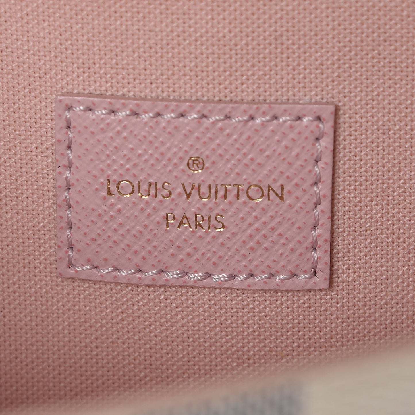 Damier Azur Pochette Felicie Chain Wallet Rose Ballerine