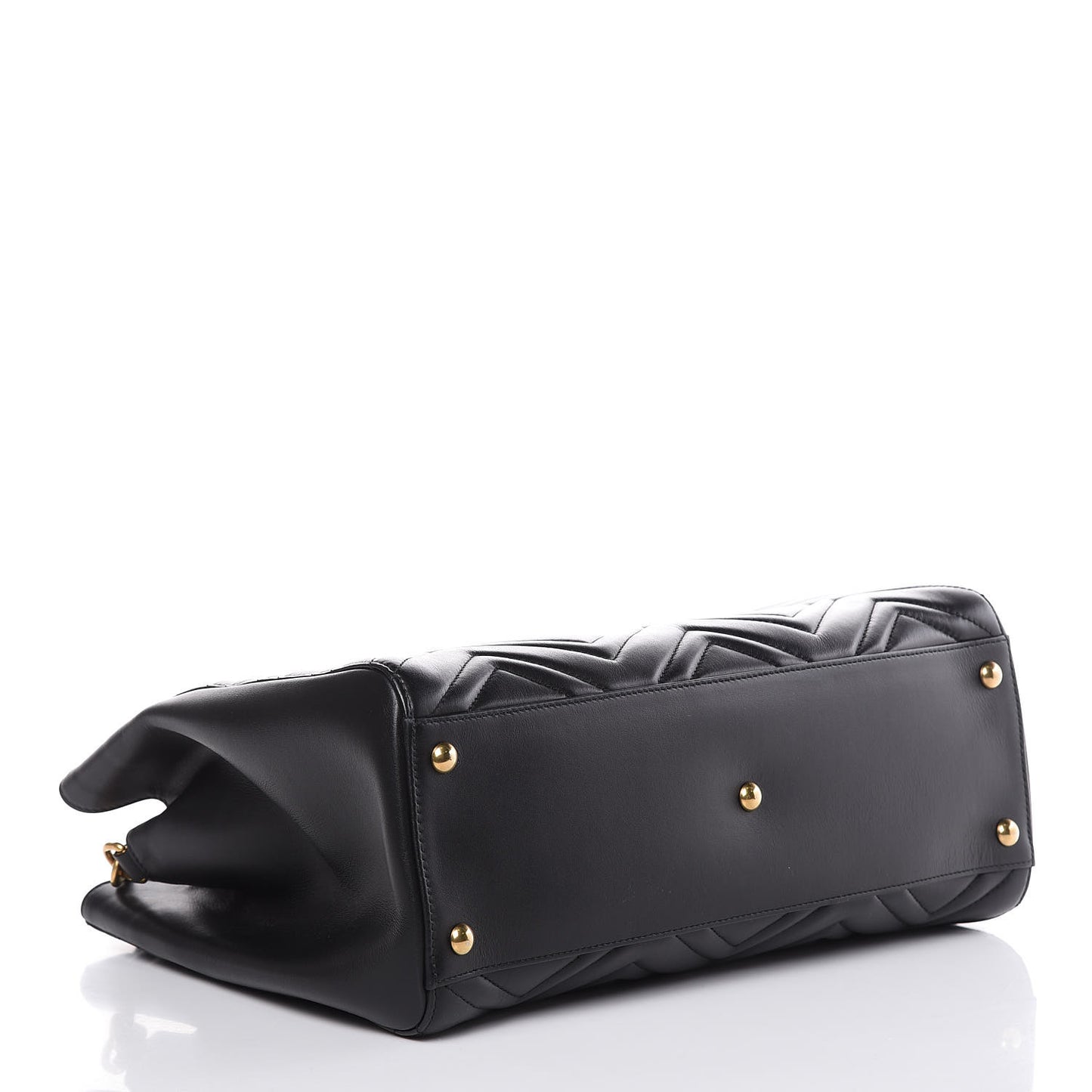 Calfskin Matelasse Medium GG Marmont Tote Black