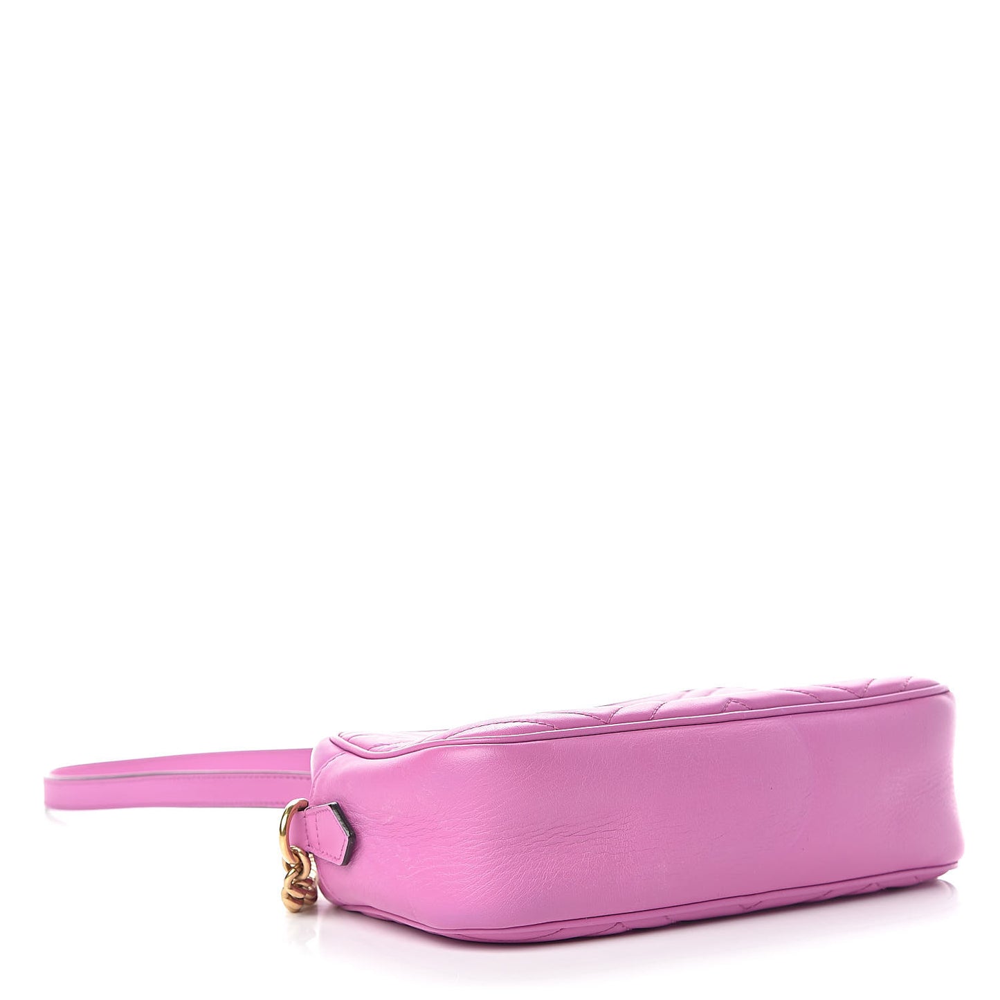 Calfskin Matelasse Small GG Marmont Chain Shoulder Bag Candy Mousse