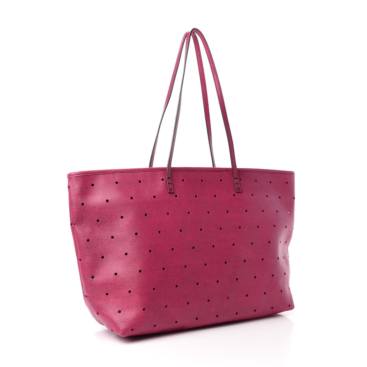 Vitello Elite Perforated Roll Tote Ciclamino