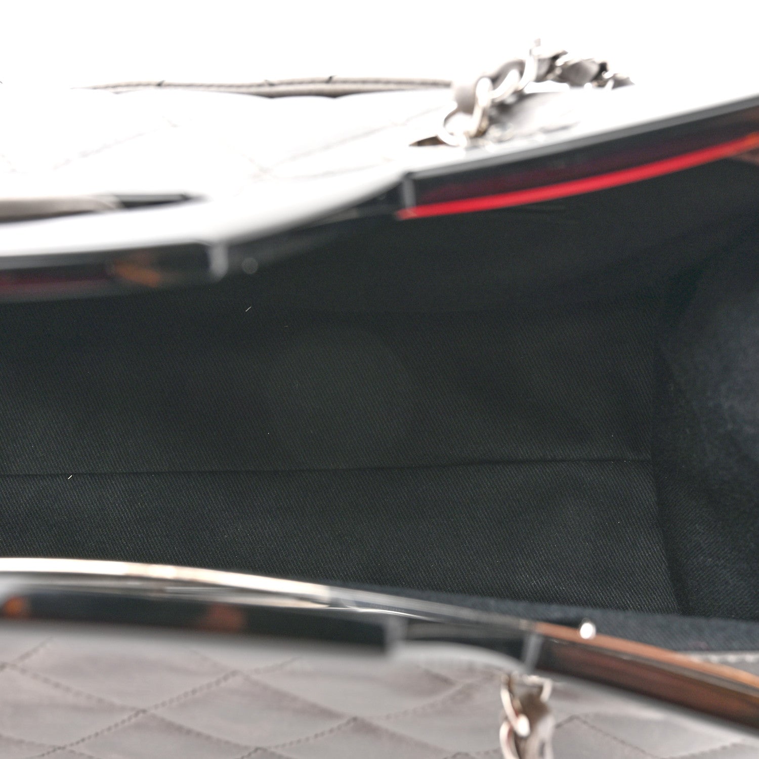 Chanel Glazed Calfskin Quilted Large CC Delivery Tote Grey 5 of 11