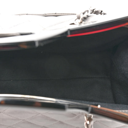 Chanel Glazed Calfskin Quilted Large CC Delivery Tote Grey 5 of 11