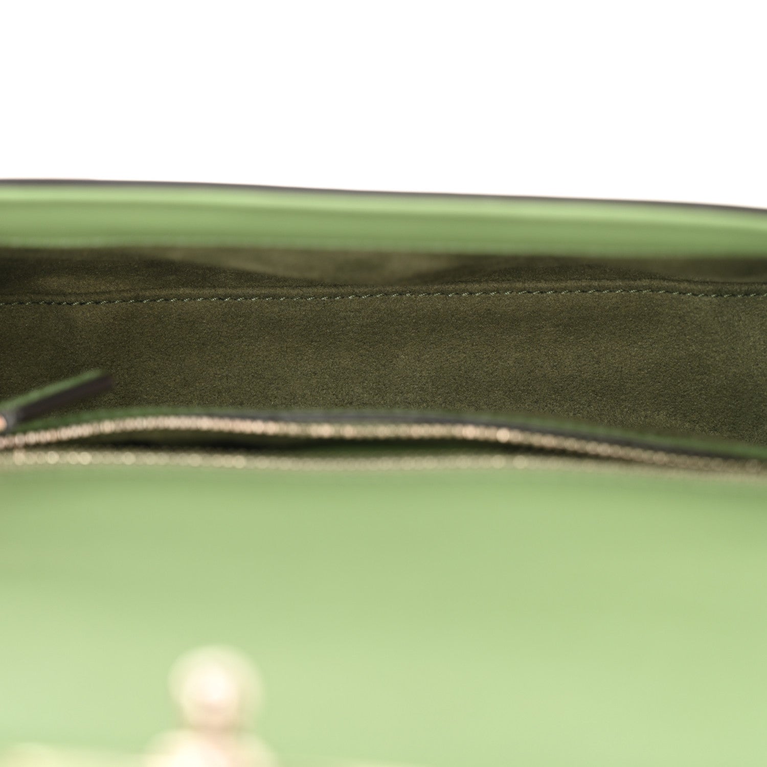 Gucci Senna Calfskin Petite GG Top Handle Shoulder Bag Green Soil Grass 5 of 10