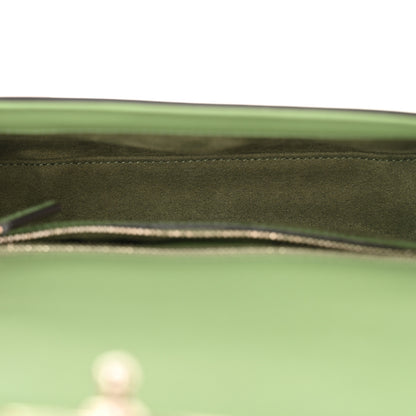 Gucci Senna Calfskin Petite GG Top Handle Shoulder Bag Green Soil Grass 5 of 10