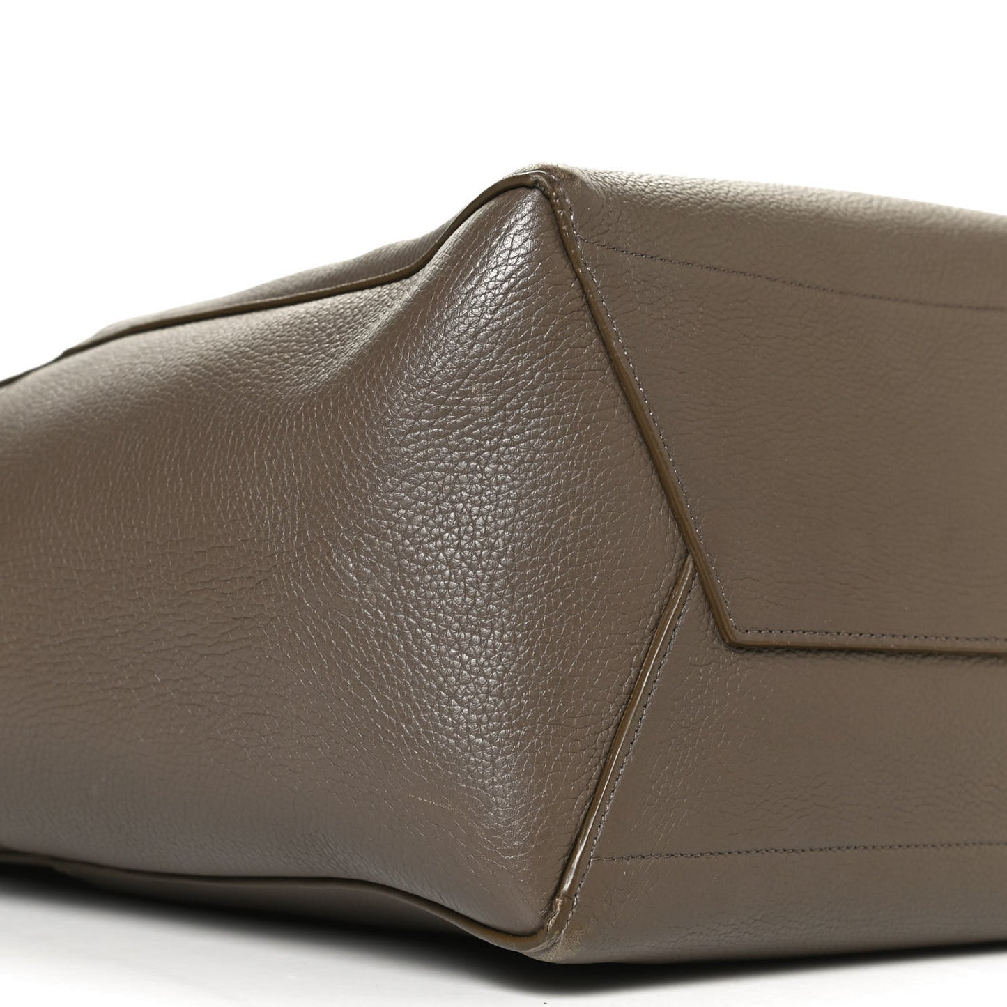 Soft Grained Calfskin Sangle Bucket Bag Taupe