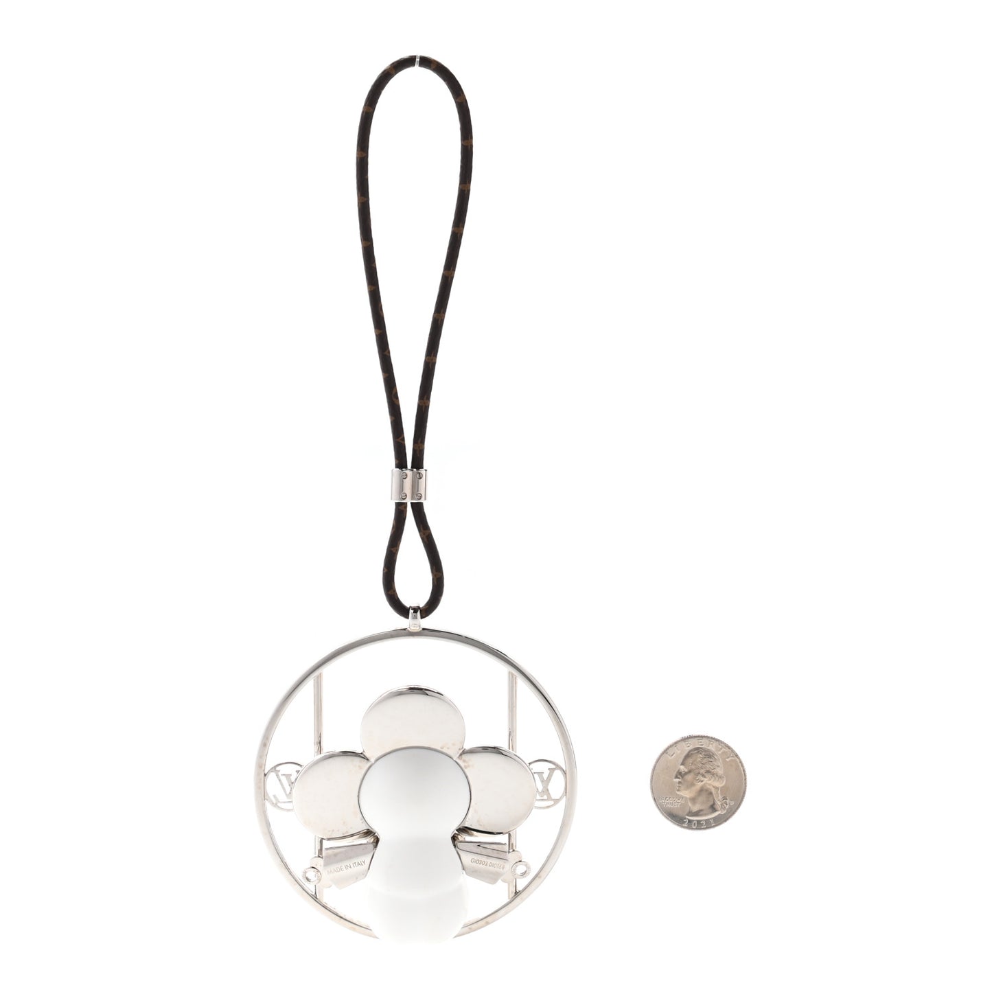 Metal Vivienne Swing Bag Charm Silver